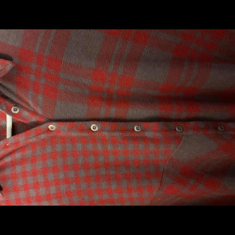 Soft Surroundings Red And Gray Button Up Plaid Tu… - image 5